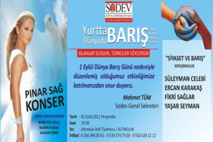 SODEV Dünya Barış Gününe Hazırlanıyor