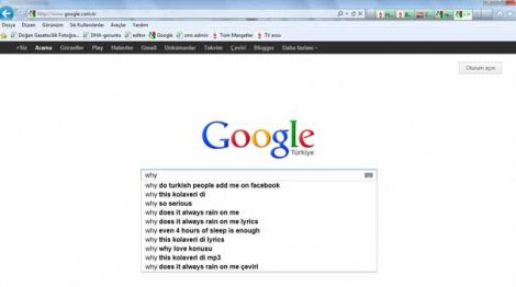 Google'da ilginç Türk gerçeği