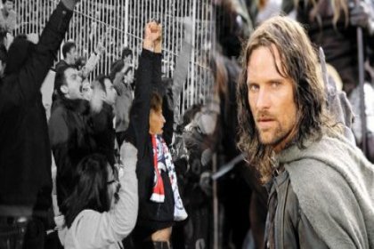 'Aragorn' Beşiktaş tribünlerindeydi!