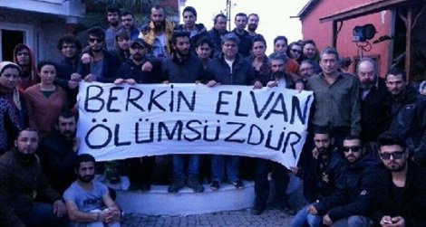 'Dila Hanım' set ekibinden Berkin pankartı