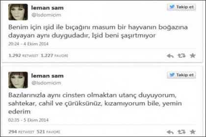 Kurban tweet'i tepki çeken Leman Sam'dan sert cevap