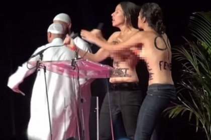 FEMEN'den konferans baskını