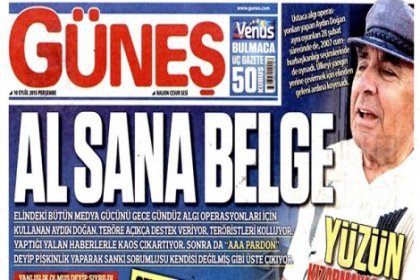 Güneş Gazetesi'nin manşetine suç duyurusu