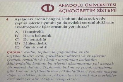 Açıköğretim Fakültesi sınavında skandal soru