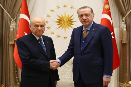 Erdoğan ve Bahçeli Beştepe'de bir araya geldi