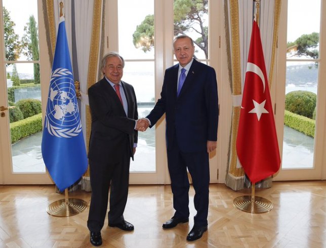 Erdoğan, BM Genel Sekreteri Guterres ile bir araya geldi