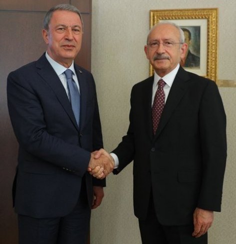 Kılıçdaroğlu, Bakan Akar'ı kabul etti