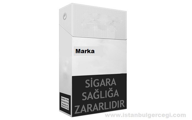 Sigara paketleri firma logosuz, tek tip ve tek renk