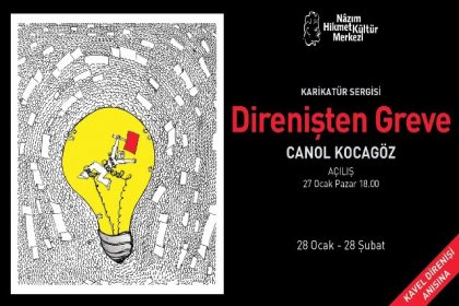 Canol Kocagöz'ün 'Direnişten Greve' karikatür sergisi NHKM'de