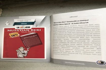 Kartal Belediyesi'nden “Musa’dan beri Gazetecilik ve Edebiyat” konulu söyleşi