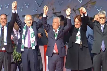 Kılıçdaroğlu ve Akşener Bursa'da düzenlenen ortak mitingde halka buluştu