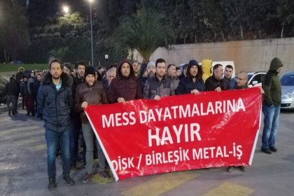 Metal işçileri eylemde: Haklarımızın geriye götürülmesine izin vermeyeceğiz