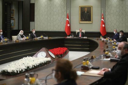 Cumhurbaşkanlığı Kabinesi, AKP Genel Başkanı ve Cumhurbaşkanı Erdoğan başkanlığında toplandı