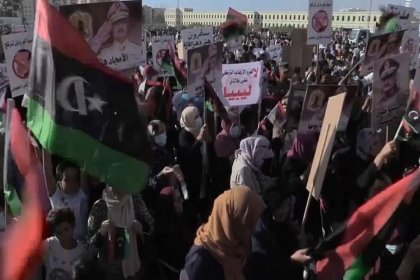 Libya'da düzenlenen gösteride Türkiye protesto edildi