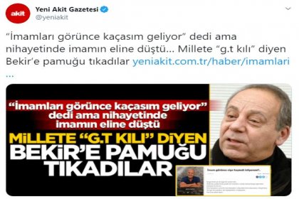 Yeni Akit yazarından Bekir Coşkun’a büyük terbiyesizlik