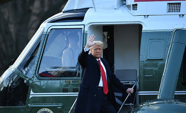 Trump Beyaz Saray’dan ayrıldı