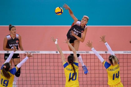 A Milli Kadın Voleybol Takımı, Romanya'yı 3-1 yendi