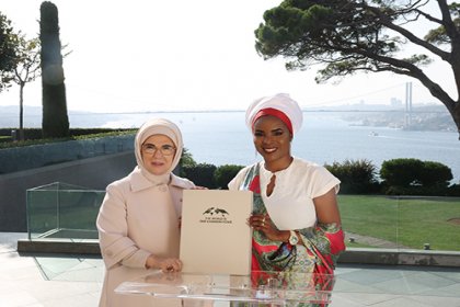 Emine Erdoğan, Burundi Cumhuriyeti Devlet Başkanı’nın eşi Angeline Ndayishimiye ile görüştü