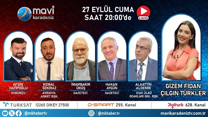 İmambakır Üküş, 27 Eylül'de Mavi Karadeniz TV canlı yayınına katılacak