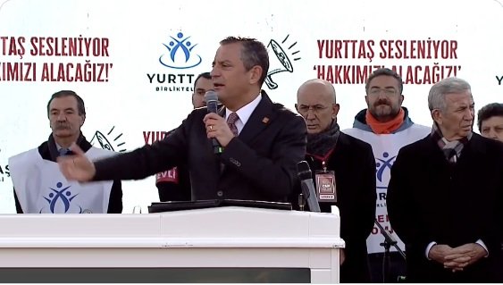 Özgür Özel, Ankara'da Yurttaş Sesleniyor Haklarımızı Alacağız mitinginde konuştu; Bıçak kemiği çoktan geçti. Artık kemer sıkmayacağız! Hakkımızı alacağız!