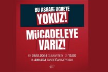 CHP, 28 Aralık Cumartesi günü saat 13.00'te Ankara Tandoğan Meydanında yoksulluk ve sefalete karşı miting yapacak