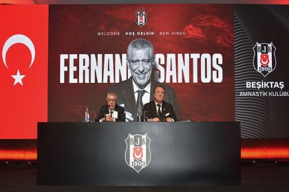 Beşiktaş yeni Teknik Direktörü Fernando Santos ile imza töreni düzenledi