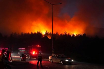 İzmir'in Selçuk ve Menderes ile Aydın'ın Kuşadası ilçelerinde büyük yangın: Ekiplerin müdahalesi sürüyor!